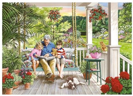 The House of Puzzles Storytime Jigsaw - 1000 Piece Jigsaws For Adults, Artist Illustrated, Scenic Landscape, Deluxe Puzzle Gifts