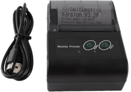 Vikye POS -Drucker, 58 Mm USB BT Direct Thermal Quittungsdrucker, Support PC/Mac/Laptop/Android, Restaurantküchendrucker für ESC/POS