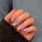 Light Pink Cat Eye False Nails, SXVME Glitter Press on Nails Medium Almond, Sparkly Shiny Fake Nails Natural, Cute Bling Glass Stick on Nails for Women Daily Wear, 30 Pcs