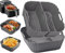 Molde Silicona Freidora de Aire 19-23cm Para Cosori 4,7L/5,5L/6L/6,4L, Cecotec 5L/5,5L/6L, Aigostar 6,5L/7L, Reutilizable Cuadrado Airfryer Accessoire (Gris)