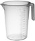 PIAZZA - Caraffa Graduata Professionale in Plastica con Manico Aperto, Capacità 3L, Brocca per Acqua e Liquidi Alimentari - Misurino Graduato per Pesare Alimenti con Bilancia da Cucina, Made in Italy