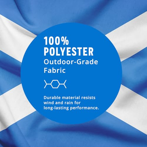 Grand drapeau de l'Écosse en nylon robuste avec œillets métalliques à double couture pour le sport, les événements et l'extérieur Fabriqué en Grande-Bretagne 1,5 x 0,9 m