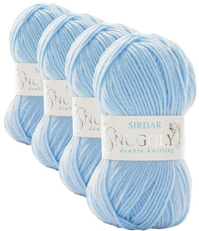 Sirdar Snuggly DK Double Knitting, Sky (216), 50g (Pack of 4)