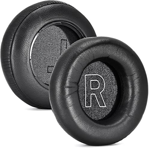 Ohrpolster aus schwarzem Lammnappaleder für B&O Beoplay H9 (3. Generation), Memory-Schaumstoff mit langsamer Rückstellkraft, erhöhter, Geräuschisolierung, ideal für langes Musikhören
