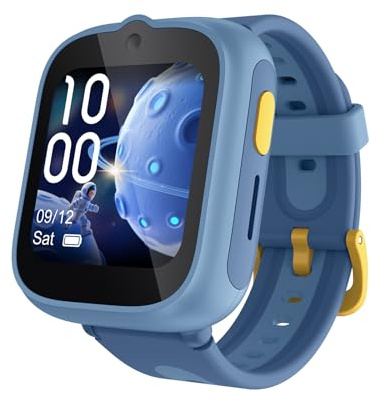 TCL MOVETIME MT48 – Smartwatch per bambini con videochiamate 4G, tracciamento GPS dual‑band L1+L5, batteria da 2,5 giorni e resistenza IP68 + 2ATM per avventure sicure, Blu, senza SIM
