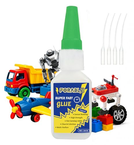 Super Glue for Plastic Fast Setting Strong Plastic Model Glue for Miniature, Car, Model, Toys, 3D Prints, DIY Crafts, Metal 30g