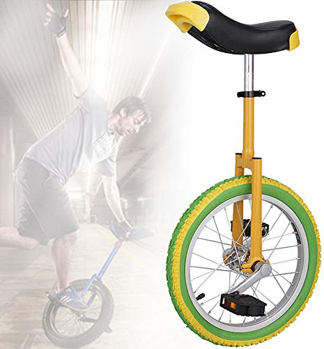 OPFdfhDFH Einrad, 20/18/16 Zoll Einrad, Herren-Einrad, Fahrräder for Erwachsene, höhenverstellbare Mountainbikes for, Rutschfester Butyl-Bergreifen, Balance-Fahrradübung(16inch)