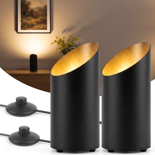 9W LED Uplight Spot 600LM, Aluminum Bodenleuchte mit Fußschalter, Warmweiß | für Wohnzimmer Schlafzimmer 2700K, IP44 zur Indirekte Dekoration Beleuchtung, Schwarz, 1 Pack
