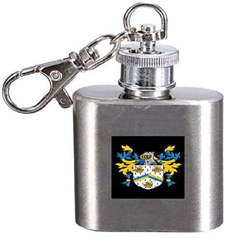 Bixby Flasque gravée avec blason du nom de famille 28,3 g