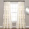 Lush Decor Kemmy Tenda a pannello per finestra, increspata, in stile shabby chic, per soggiorno, sala da pranzo, camera da letto (singola), 213,4 x 132,1 cm, rosa cipria