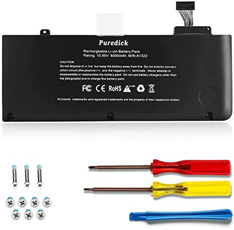 ANTIEE A1322 Laptop Akku für Apple MacBook PRO 13 A1278 (Mid 2009 2010 2012 Early Late 2011) MB990LL/A MB990J/A MC700LL/A MC700J/A MC374LL/A MC374CH/A MC375LL/A MC724LL/A MD314LL/A MD313LL/A 72WH