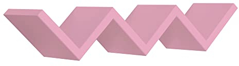 MODULARREDO | SAETTA Mensola da Muro, Mensola Cameretta, Mensola da Parete, Mensole Cameretta Bambina, 57x11 p15.5 cm, Rosa Blush - Made in Italy