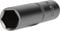 BRILLIANT TOOLS BT021825 3/8 Inch Hexagonal Socket, Long Design, 13 mm [Powered by KS Tools]