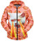 Xmiral Kapuzenpullover Outwear Herren Farbig Drucken Rei遶erschluss Tasche Sweatshirts mit Kapuze Slim Fit Sportbekleidung Outdoor Fitness Training Hooded Pullover(b Orange,M)