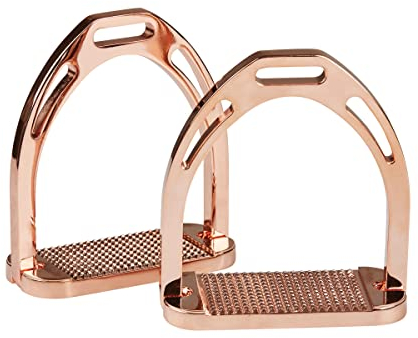 Korsteel Aluminium Stirrup Irons 4 1/2 inch Rose Gold