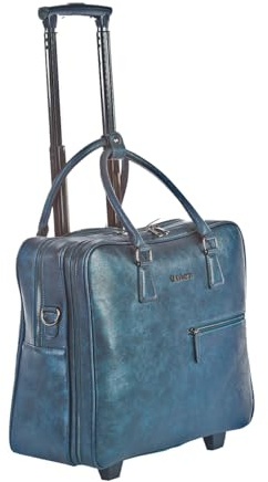 Bowatex Damen rollende Aktentasche Trolley dunkel blau, Laptoptrolley Tasche