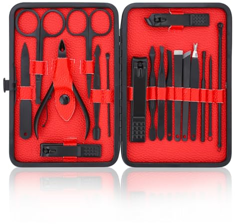 Manicure Set-Stainless Steel Nail Care Set-Professional Ingrown Toenail Clipper Grooming Tool-Pedicure Kit & Toe Nail Cutter-Thick Nail Scissors Toiletries with Cuticle Trimmer