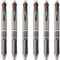 Shulanar 6 stylos rétractables multicolores avec stylo à bille 4 couleurs et crayon 0,5 mm - Encre Bleu, Rouge, Noir, Vert - Stylo à Bille à Encre Gel