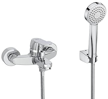 Roca A5A0425C00 Mezclador Baño-Ducha, Con Equipo, Coleccion Alfa, Cromo