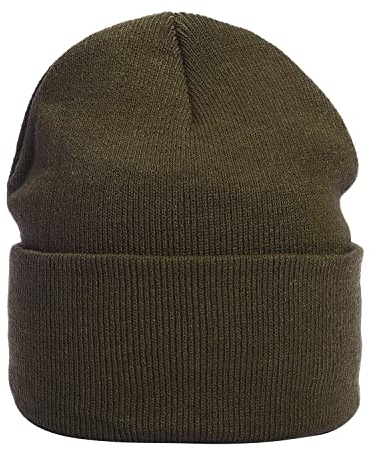 MASADA Damen und Herren Beanie Winter-Mütze - Olivgrün