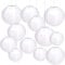 Papier Laternen Set Weiß Party Deko Hochzeit Geburtstag Lampions Rund Dekoration Papierlaterne zum Aufhängen - Verschiedene Größen 15 20 25 30 cm 12 Stück