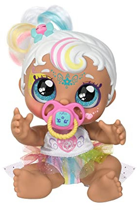 Kindi Kids: Disfraces mágicos - Mini Mello, muñeca de hermanita bebé con Disfraz de Unicornio y diseño de Pintura de Cara Sorpresa. 1 muñeca con un Chupete de Juguete y una Esponja mágica, 50275