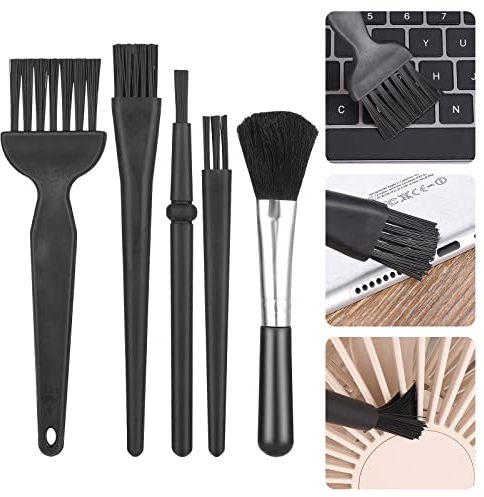 5Pieces Mini Keyboard Cleaning Brushes Kit, Plastic Anti Static Brushes Electronic Dust Cleaning Brush Small Dust Brush Portable Anti Static Brushes