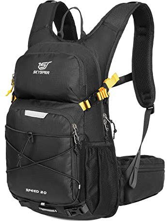 SKYSPER ISPEED 20 Sac à Dos de Vélo 20L Sacs à Dos Ultra-Légers pour Housse de Casque de Vélo Sac à Dos à Boire Sac à Dos de Sport D'hydratation pour Homme VTT