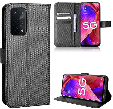 Coque Cuir pour Oppo A93 5G Coque Housse Etui Cover,Coque pour Oppo A54 5G CPH2195 / A74 5G CPH2197 Coque Etui en Cuir PU pour téléphone Portable Black