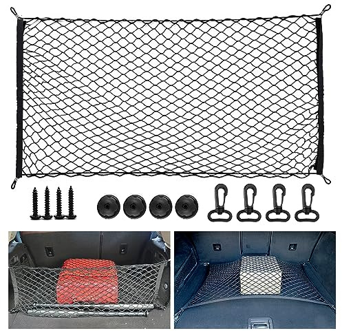SXCCNW Kofferraum Gepäcknetz, Elastisch Kofferraum Aufbewahrung Netz, Gepäcknetz Auto Gepäcknetz Wohnmobil Auto Kofferraum Netz für Meisten Fahrzeugtypen 110 x 60 cm