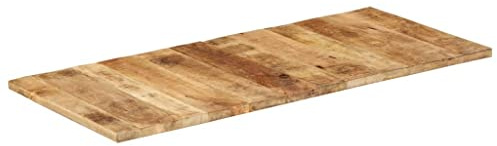 vidaXL Tischplatte Massivholz Mango 25-27 mm 140x60 cm