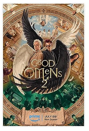 Filmposter Good Omens Staffel 2, Leinwandposter, Wandkunst, Dekordruck, Bild Gemälde für Wohnzimmer, Schlafzimmer, Dekoration, ungerahmt, 30 x 45 cm