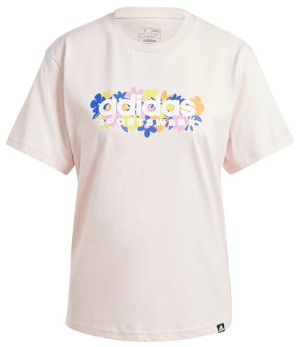 adidas Donna Soft Side 2.0 Graphic Tee, Sandy Pink, L