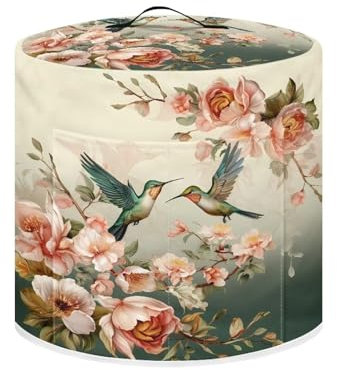 Hinthetall Hummingbird Floral Appliance Cover Dust Cover for 6 Quart,Electric Pressure Cooker Rice cooker,Air Fryer and Crock Pot, Machine Washable