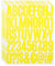 2 Inch Sticky Vinyl Letter Number Stickers, 4 Sheets Self Adhesive Stick On Alphabet Symbol Sticker for Scrapbook, Bottle Decor - Yellow