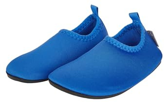 Sterntaler Badeschuhe Uni – Baby Aquaschuhe – Unisex Strand Slipper mit flexibler Sohle – schnelltrocknend & leicht - Ideal für Strand & Schwimmbad - Kinder Bademode – Farbe königsblau, Größe 28