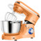 Aumate Impastatrice Planetaria, Impastatrice Professionale 6,2 Litri 1400W, Impastatrice Pizza con Uncino Impastatore, Mescolatore e Frusta Sbattitrice, 6 Velocità Food Mixer (Arancione, 6.2 Litri)
