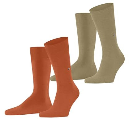 Burlington Herren Socken Everyday Multipack M So Baumwolle einfarbig 2 Paar, Orange Pumpkin 8364, 40-46