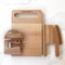 Montessori Toddler Safe Wooden Knife and Board Set for Kids, Montessori Knife, Chopper, Kitchen Pretend Play Kit Utensil Toys for Sensory and Motor Skills Early Development 5pcs