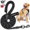 Mablik® Correa Perro Larga Adiestramiento 5 Metros Negra (diámetro 1 cm), con Mosquestón de Alta Resistencia 360º y Empuñadura Suave. Correa Larga Perro Reflectante (Correa Negra, 5m)