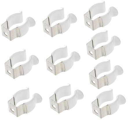 TOGEVAL 10stücke U-clip-halterung Klemme Für Led-lichtrohr Montagezubehör Mit Kunststoffbeschichtung Einfach Zu Handhaben Und Anzubringen Robuster Und Langlebiger Halter Für