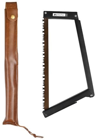 Folding Saw Camping Survival Collapsible Bow Saw for Both Dry and Wet Wood Tree Cutting High Manganese Steel Blade Lightweight Aluminum Nylon Body