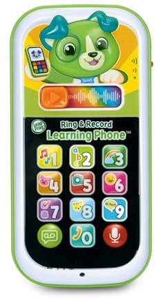 LeapFrog Scout's Ring & Record Learning Phone, Interactive Learning Toy with Numbers, Alphabet, French and Mandarin Words, Musical Baby Toy for Ages 6, 12, 18 Months +, English Version