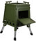 iplusmile Parrilla De Picnic Estufa De Barbacoa Estufa Portátil Calentador Fregadero Para Acampar Horno De Campaña Parrilla De Barbacoa Coreana Estufa Ardiente Placa De Acero Olive Green