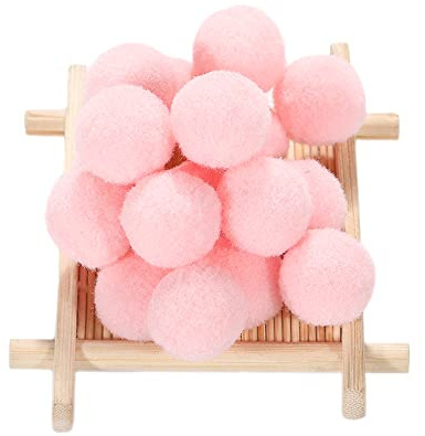 Anevous 1000 Stück Bunte Pompons Kunstfell Bommel, 8mm Pompons Bälle zum Basteln, Elastischer Pom Pom Deko für Verzieren DIY Handwerk Nähen Kleideraccessoires Dekorieren,Rosa A