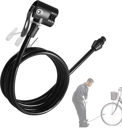 Air Pump Replacement Hose, Anti-Freeze Inflator Hose, Heat-Resistant Air Pump Hose, Leakproof Air Pump Hose, Rebound Inflator Hose, 80cm Air Pump Hose, 125cm Air Pump Hose, Air Pump Accessories