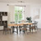 HEFZGDB Esstisch Hellbraun 280x120x74 cm Massivholz Eiche Oval Konferenztisch Bartisch Campingtisch Kleiner Küchentisch für Speisesaal Balkon Garten Küche