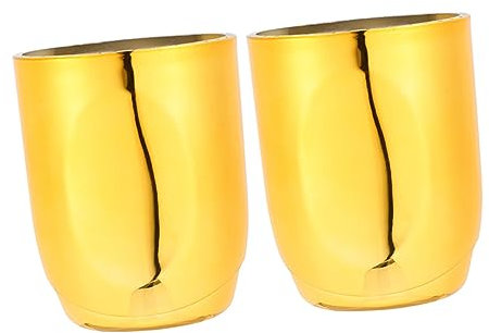 ifundom 2St Würfelbecher Partyspielzubehör plastikgläser plastikbecher Drinking Game brettspiele trinkspiel glop Requisiten für Party-Tischspiele Würfel Aufbewahrungsbecher Golden