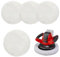 4 cuscinetti lucidanti in lana d'agnello da 125 mm, con chiusura in velcro, compatibili con levigatrice orbitale Bosch, accessori per lucidatura per auto, fari, parquet e molto altro ancora