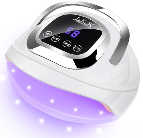 268W UV Lampe für Gelnägel, ARCWEISSO UV Lampe Nägel mit 4 Timer, 60 LEDS, LCD Display, Smart Sensor,Premium UV Lampe für Alle UV Gel Nagellack, Ideal für Anfänger und Profis (Klein)